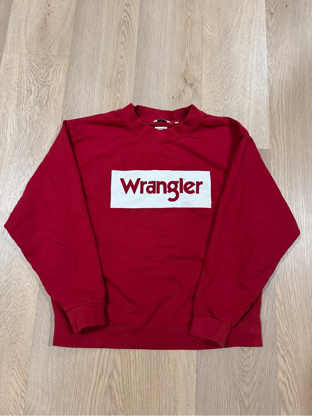 Wrangler Women’s Red Logo Crewneck Sweatshirt